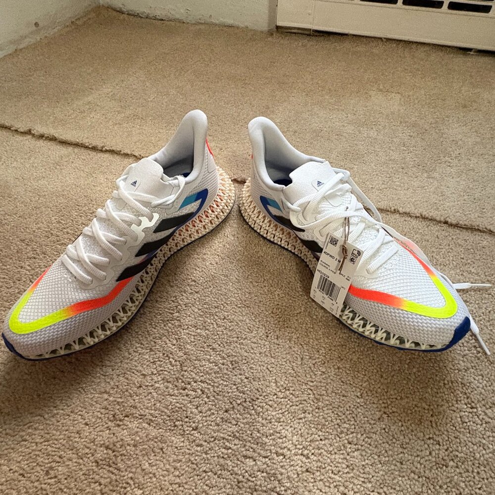 adidas 4DFWD 2 Men's Size: 10 - White/Powder Blue/Multi